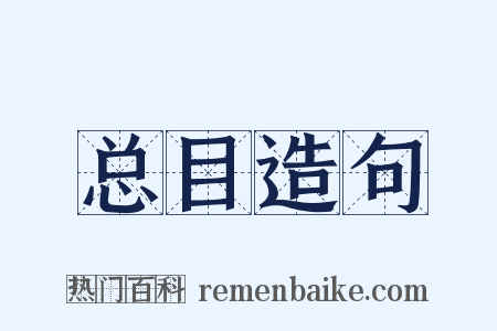 总目造句是什么意思的图片